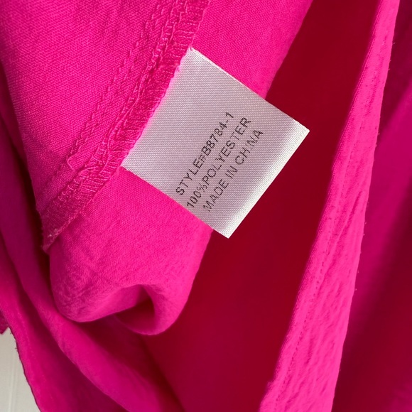 Jodifl Women’s Fuchsia Smocked Square-Neck Top Size Small - Picture 6 of 6